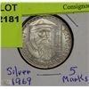 Image 1 : GERMANY 5 MARK SILVER COIN