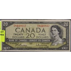 1954 CANADIAN TWENTY DOLLAR BANKNOTE