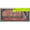 Image 1 : CANADIAN TWO DOLLAR 1954 BANK NOTE (OFFCUT)