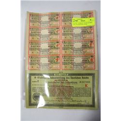 LOT OF 3 GERMAN 100,000 MARKS POST WAR BONDS X3