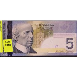 UNCIRCULATED 2006 CANADIAN FIVE DOLLAR BANKNOTE