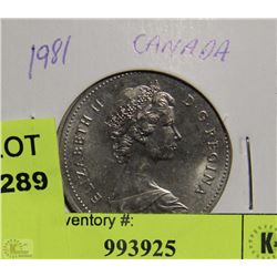 1981 CANADIAN ONE DOLLAR