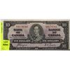 Image 1 : 1937 KING GEORGE TEN DOLLAR BANKNOTE