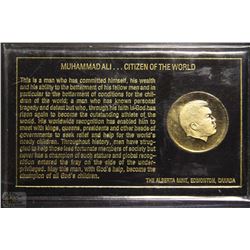 W)MUHAMMAD ALI MEDALLION FROM THE ALBERTA MINT