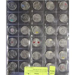 COLLAGE OF THIRTY CANADIAN COLLECTOR QUARTERS