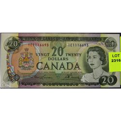 UNCIRCULATED 1969 TWENTY DOLLAR "RAINBOW" BANKNOTE