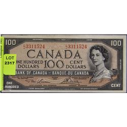 1954 CANADIAN $100 DOLLAR BANKNOTE(EXCELLENT)