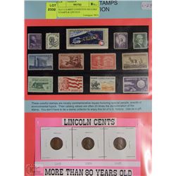 X)13 U.S MINT CONDITION HISTORIC STAMPS & LINCOLN