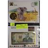 Image 1 : 1992 REPUBLIC OF KENYA 10 SHILLING NOTE & 10c COIN