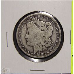 B)  MORGAN SILVER DOLLAR 1880 (NO MINT MARK)