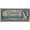 Image 1 : L) 1954 RADAR BELL CANADA $1 DOLLAR BILL