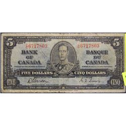 H) 1937 FIVE DOLLAR BILL