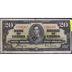 E) 1937 TWENTY DOLLAR BILL