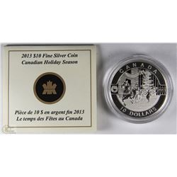 TRP59 2013 $10 FINE SILVER COIN - CANADIAN HOLIDAY