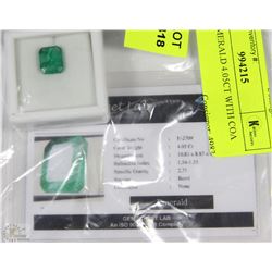 TRP82 EMERALD 4.05CT WITH COA
