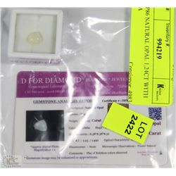 TRP86 NATURAL OPAL 1.24CT WITH COA