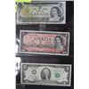 Image 1 : P)SHEET WITH CANADIAN ONE DOLLAR, TWO DOLLAR &
