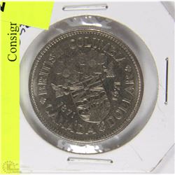 Q)1971 BRITISH COLUMBIA $1 DOLLAR SILVER COIN