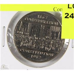 T)1982 CONFEDERATION SILVER ONE DOLLAR COIN