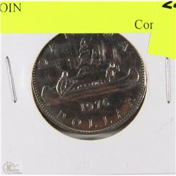 C)1976 CANADIAN ONE DOLLAR COIN