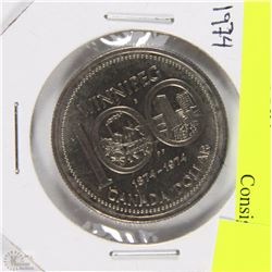 S)1974 WINNIPEG 100 YEAR ANN. SILVER $1.00 COIN