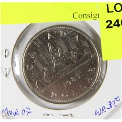 W)1985 CANADIAN ONE DOLLAR COIN