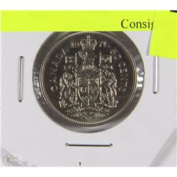 H)1971 CANADIAN 50 CENT COIN