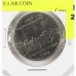 T)1982 CONFEDERATION SILVER ONE DOLLAR COIN