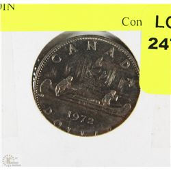 A) 1972 CANADIAN ONE DOLLAR COIN