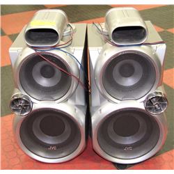 SET OF 2 JVC SPEAKERS 160W SUBWOOFER 70WATT
