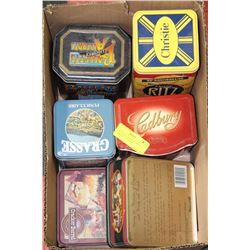 LOT OF TINS CRAYOLA, CHRISTIE, CADBURY,  ALLSORTS