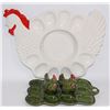 Image 1 : VINTAGE CHICKEN EGG PLATES ONE HAS MATCHING SALT