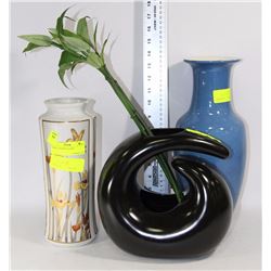 THREE ASSORTED VASES