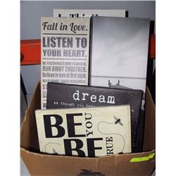 BOX W/6 WALL-MOUNT CANVAS SPECIAL SAYINGS