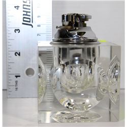 GENUINE HANDCUT CRYSTAL TABLE LIGHTER