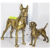 Image 1 : 2 SOLID BRASS DOG FIGURES