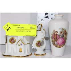 THREE LIMOGES PIECES FROM FRANCE