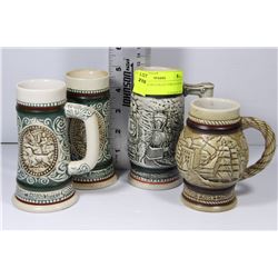 4 STEIN AVON COLLECTIBLES FROM 1980'S