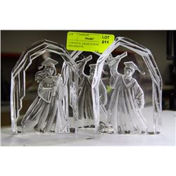 3 CRYSTAL "GRADUATION" ORNAMENTS
