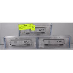 THREE "N"SCALE 50' STEEL REEFERS CN SERIES