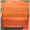 Image 1 : RETRO MAGAZINE RACK W/ATTACHED FOLDING SIDE TABLE