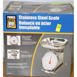 STAINLESS STEEL SCALE WEIGHS TO 22 LBS