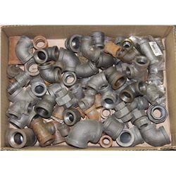 BOX W/MOSTLY NEW PLUMBING CAST IRON