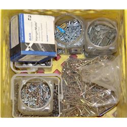YELLOW CRATE W/ASSORTMENT OF NEW SCREWS,