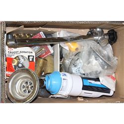 BOX W/NEW PLUMBING SUPPLIES INCL. SINK