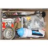 Image 1 : BOX W/NEW PLUMBING SUPPLIES INCL. SINK