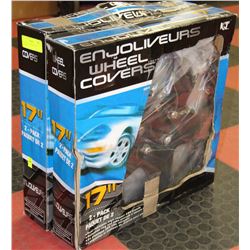 SET OF FOUR 17 INCH WHEEL COVERS