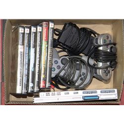 PLAYSTATION 2 W/CORDS, 2 CONTROLLERS &