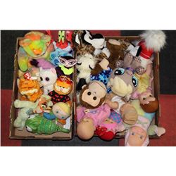 2 FLATS W/COLLECTIBLE TY'S, GANZ, WALT DISNEY