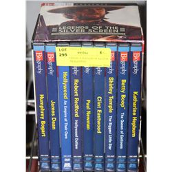 SET OF 9 DVDS -LEGENDS OF SILVER SCREEN BIOGRAPHY